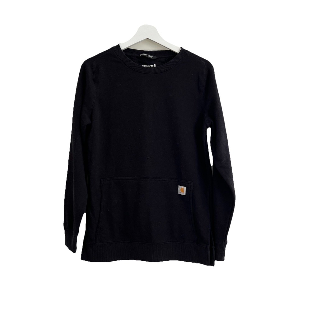 Carhartt Force Crew Neck Sweatshirt Front Pocket Relaxed Fit Comfy Size XS 0/2